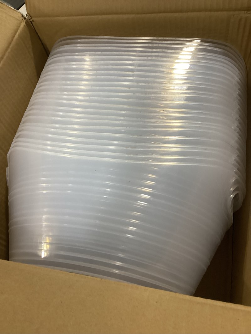 Condition photo showing Good Condition for Norme 24 Pcs Oval Storage Tub with Handles 4.5L Plastic Ice Bucket, Wine, Beer, Champagne Drink Cooler for Parties, Beverage Storage Basket(Clear)