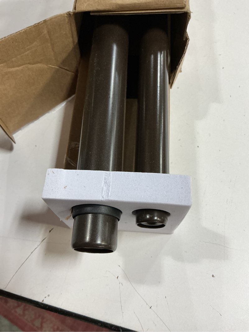 Condition photo showing New/Like New for TONIAL 1 Inch Double Curtain Rods 36 to 72 Inches (3 to 6ft), Heavy Duty Decorative Drapery Rod for Windows 24 to 68 Inches (2 to 5.7ft) with Small Cap Finial, Bronze Bronze 36-72"