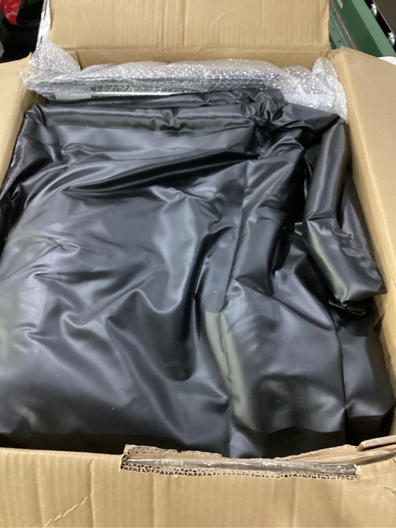 Condition photo showing As Is for garage floor mat, containment mats for under car with raised edge waterproof, non-slip heavy-duty 1000d pvc for floor against snow, rain & mud l (8'6"x 20’) black