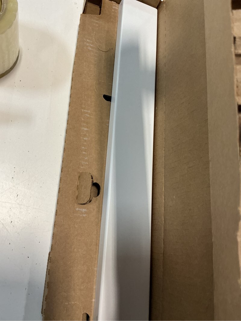Condition photo showing New/Like New for project source cultured marble vanity tops 2.38-in h x 21.25-in l white cultured marble bathroom side splash