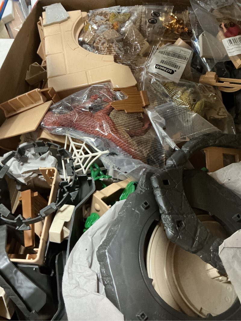 Condition photo showing Good Condition for schleich dinosaurs - 169pc conquest of the dino temple mega set - with 2 dinosaur figurines, adventure man action figure and modular play structure - dino toys for boys, girls - kids ages 5+ | 42656