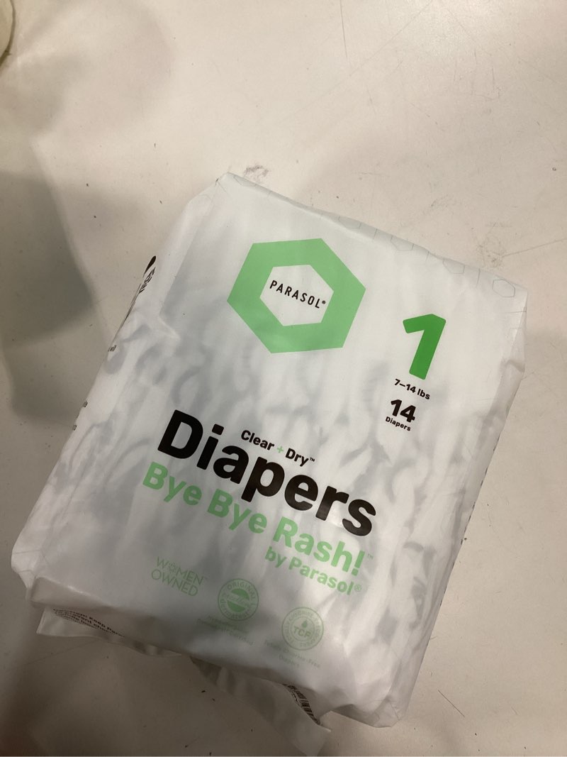 Condition photo showing New/Like New for Similar para~sol Chlorine-Free Diapers with RashShield Protection, Size 1, 14ct
