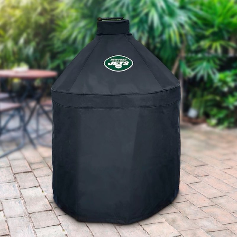 FANMATS 42793 NFL - New York Jets - Black KAMADO Style Grill Cover with Primary Logo - 27" x 27" x 4