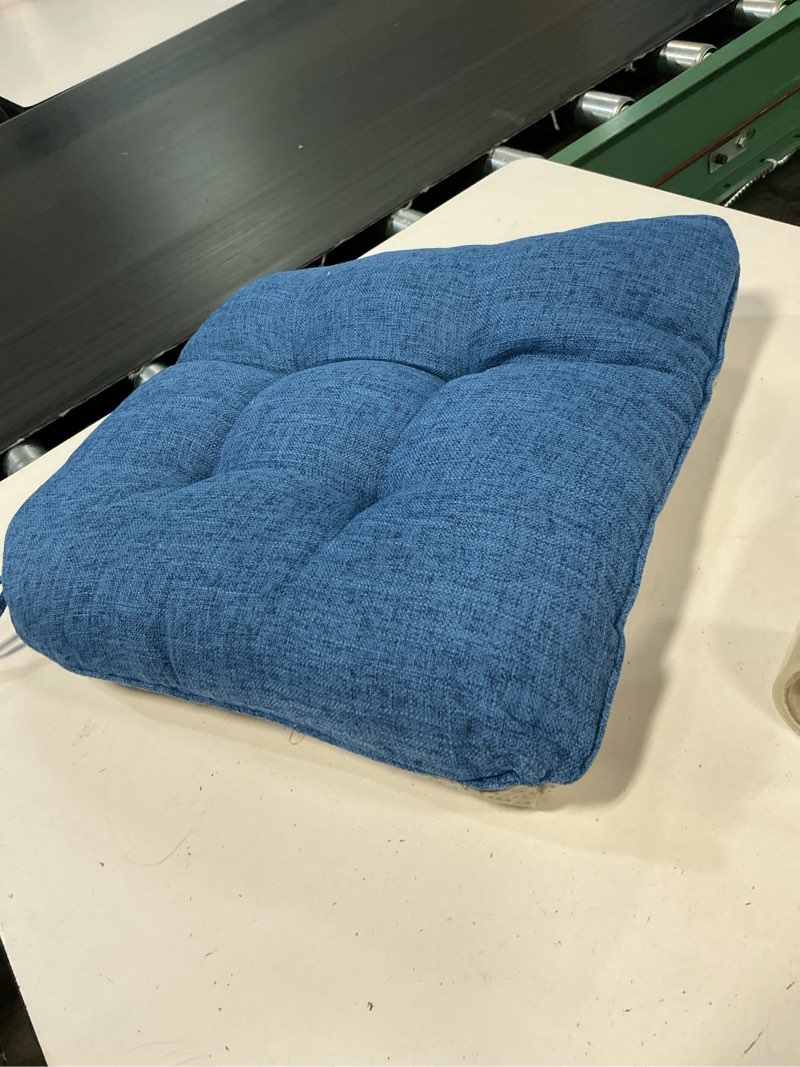 Condition photo showing Good Condition for addgrace extra thick chair cushions for dining chairs 16 inch set of 1 navy
