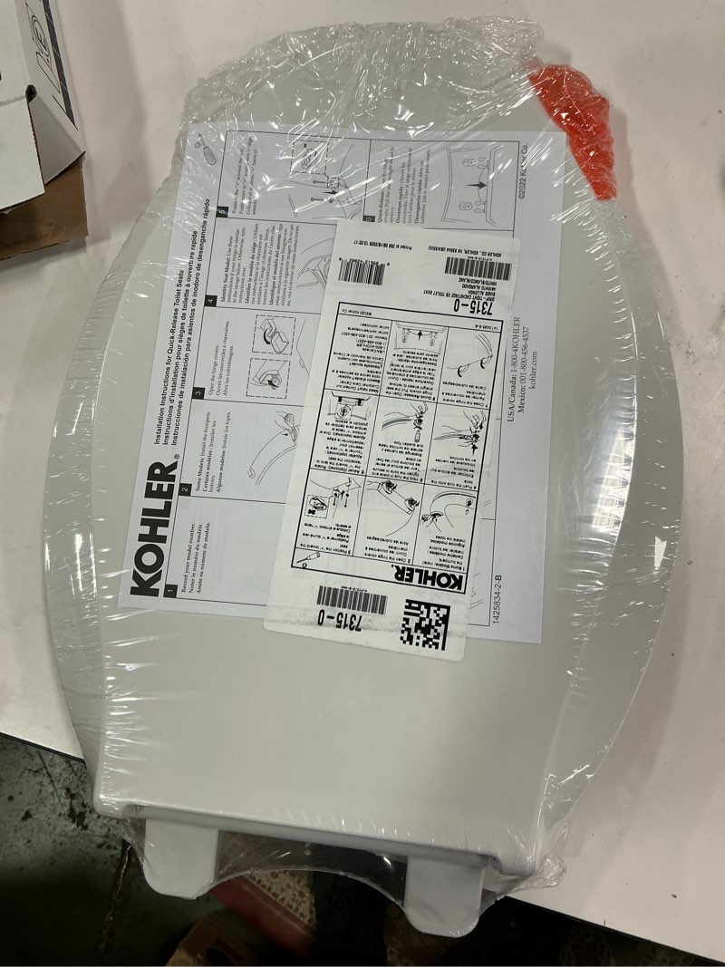 Condition photo showing Good Condition for KOHLER K-7315-0 Quick-Release Elongated Toilet Seat White GRIP-TIGHT CACHET, 1