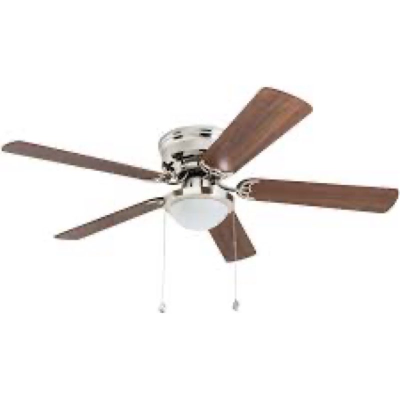 harbor breeze 41391 armitage 52" brushed nickel flush mount ceiling fan 915543