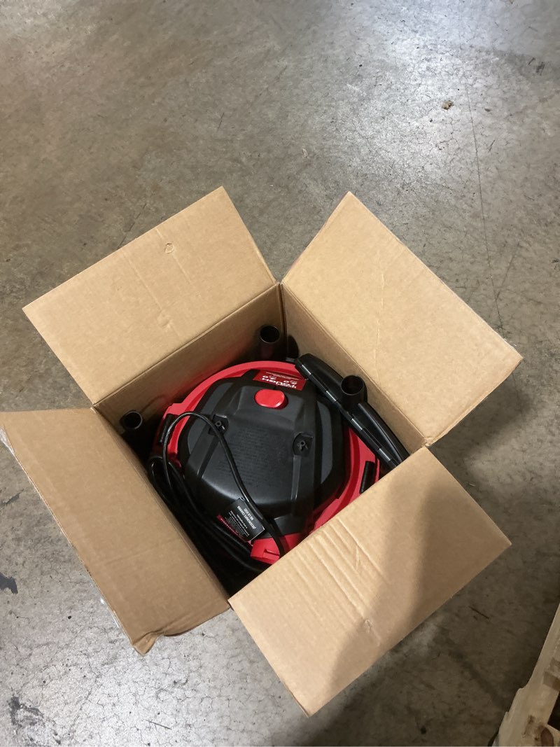 Condition photo showing Good Condition for hyper tough 5 gallon 4 hp wet dry vacuum for home, car, garage & workshop