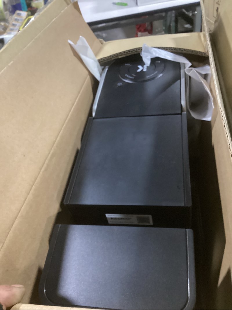 Condition photo showing As Is for keurig k-slim single serve k-cup pod coffee maker, multistream technology, 3 brew sizes, slim and sleek design, 46oz removable reservoir, black