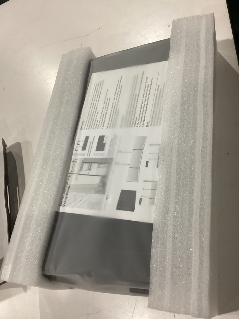 Condition photo showing New/Like New for 3 Way Mirror for Self Hair Cutting,360 Haircuts Men for Barber Use Tools,to See Back of Head,Tri Fold Mirror with Portable Height Adjustable Telescoping Hooks (6.7" x 10.8") Small Black 3 Way Mirror Without Lights