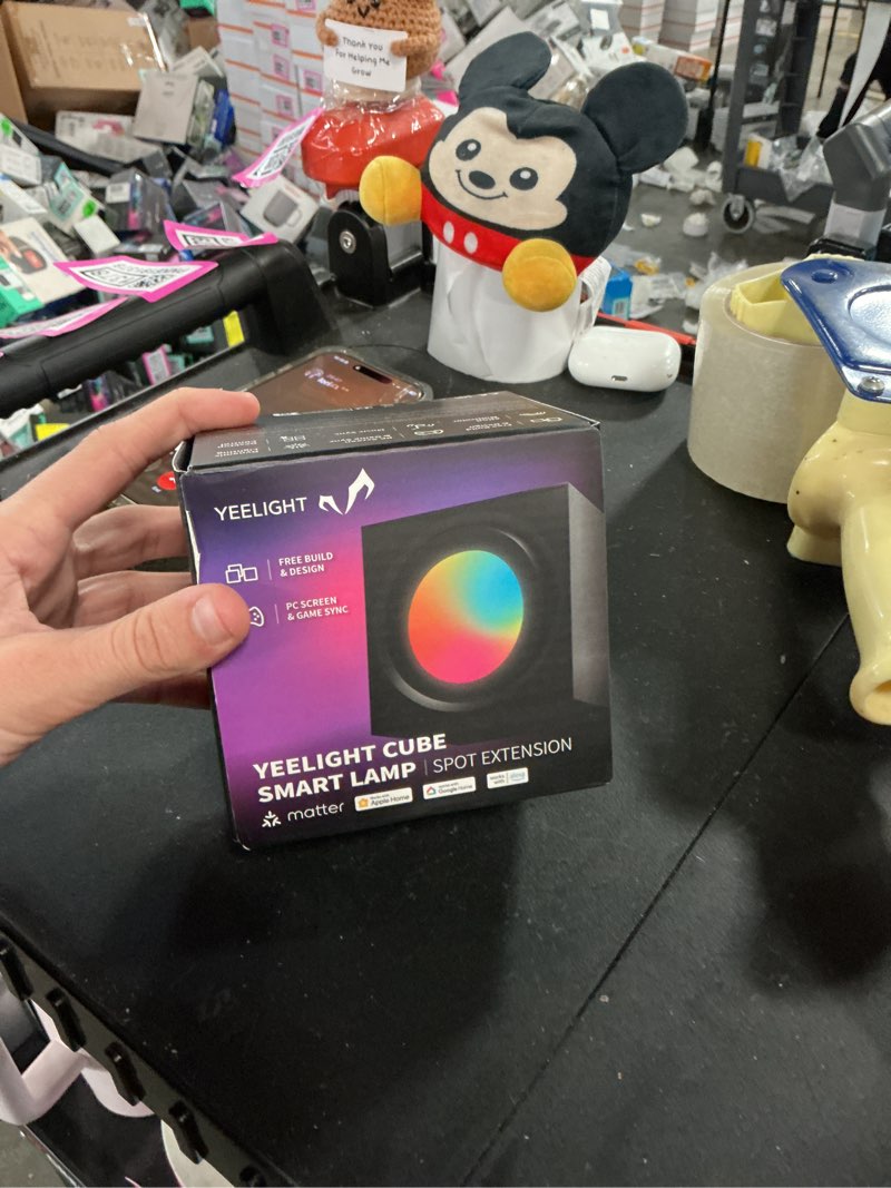 Condition photo showing Good Condition for yeelight spot light extension for cube smart lamp, 16 million colors option, rgb individual addressable, dynamic lighting, music flow, wifi connected, app control, for bedroom, living room, cube*1