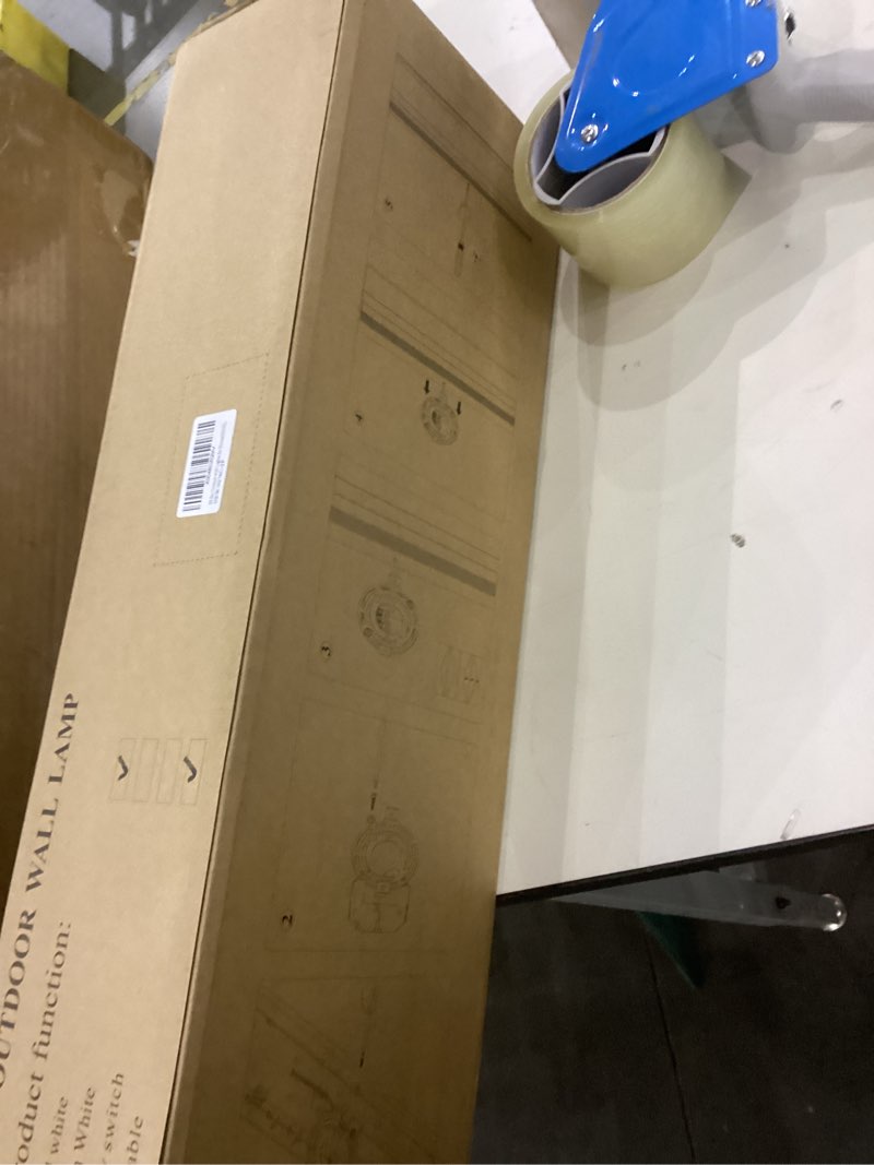 Condition photo showing New/Like New for Sytmhoe 23.6in Outdoor Wall Lights 2Packs,10%-100% Dimming LED Modern Patio Wall Light Fixture, Black Exterior Sconce for Garage Courtyard Commercial House(6000K) Cold White 6000k 24in 2Packs