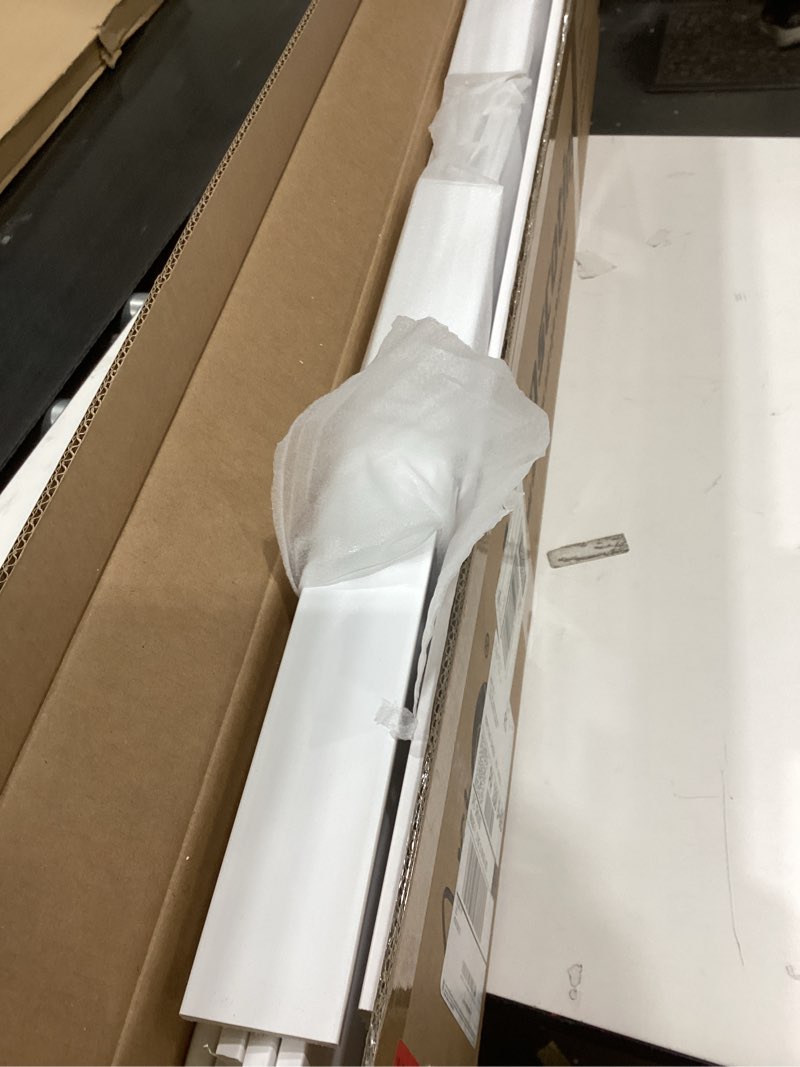 Condition photo showing As Is for Art3d Precut Board and Batten Wainscoting Panel Kit Covers 10Ft. - Paintable Molding Trim Slat with Edge Strip, Ready to Assemble Accent Wall Decor for Living Room Dining Room Hallway, White White - Style 3