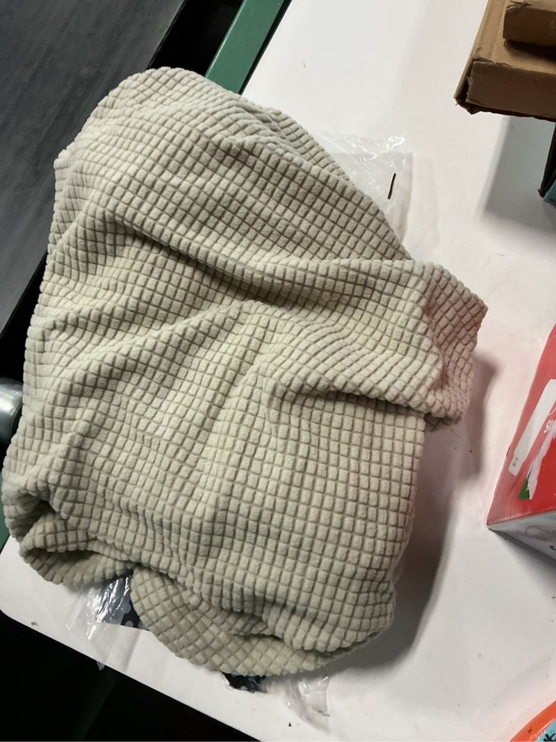 Condition photo showing Good Condition for h.versailtex super stretch individual seat cushion covers sofa covers couch cushion covers slipcover sets thick jacquard textured twill fabric (1 piece loveseat cushion cover, island fossi) island fossi 1 cushion loveseat