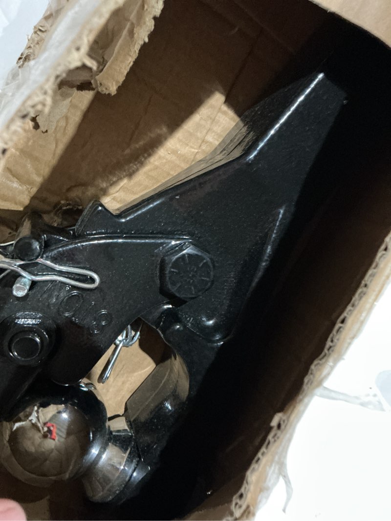 Condition photo showing Good Condition for 864187 8 ton pintle hook 2 inch pintle hitch receiver with 2-5/16 inch trailer ball pintle receiver with 2-5/16" ball