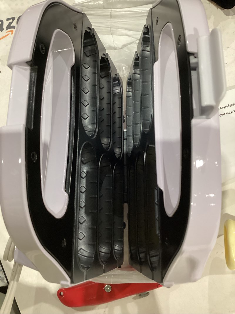 Condition photo showing As Is for Corn Dog Waffle Maker, Hot Dog Waffle Machine with Non-stick Coating Plate, Hot Dog Maker Toaster Make 6 Corn Dogs, Corn Dog Waffle Machine Make Corn Dog in Minutes, Easy to Clean, White Corn Dog Maker