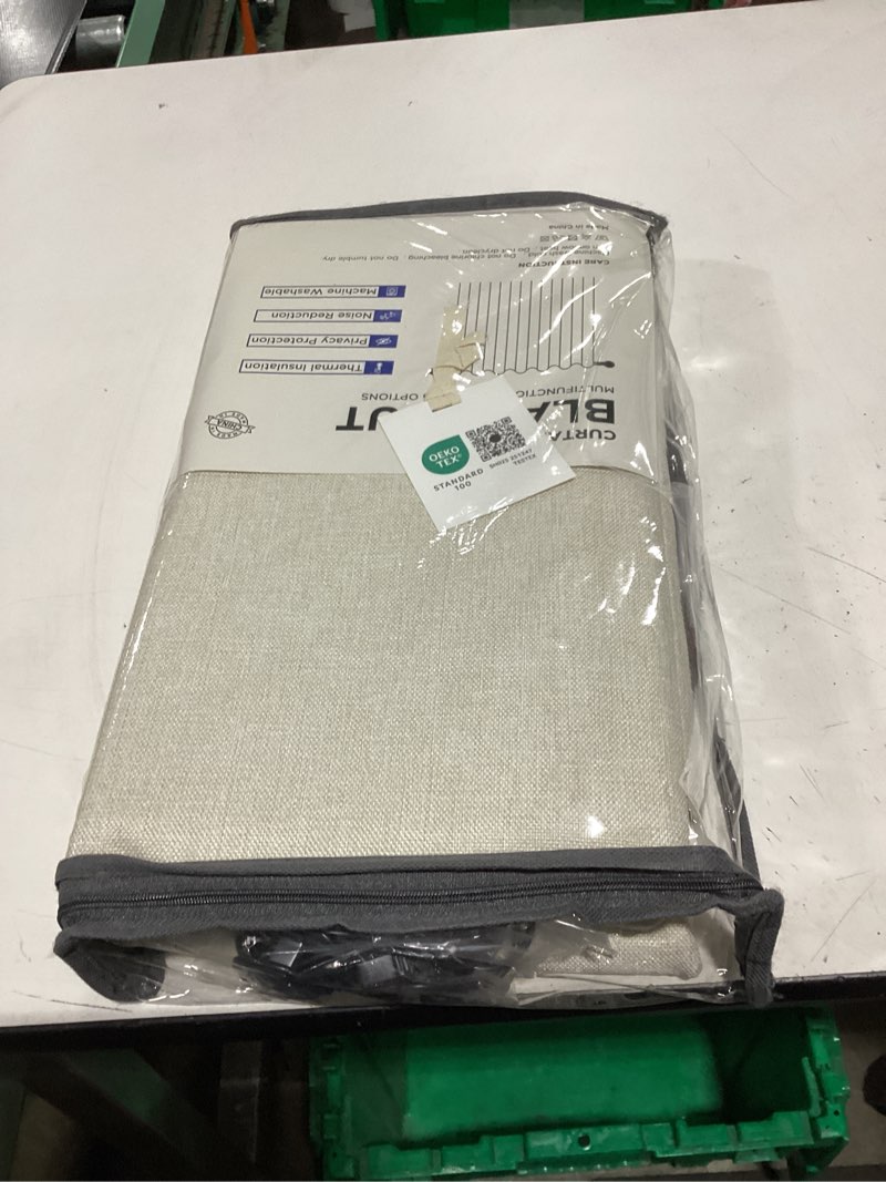 Condition photo showing New/Like New for inovaday 100% blackout curtains for bedroom, cream black out curtains 96 inch long, clip rings linen blackout drapes, thermal insulated room darkening for living room, 2 panels - w50xl96 cream 50"w x 96"l (pack of 2)