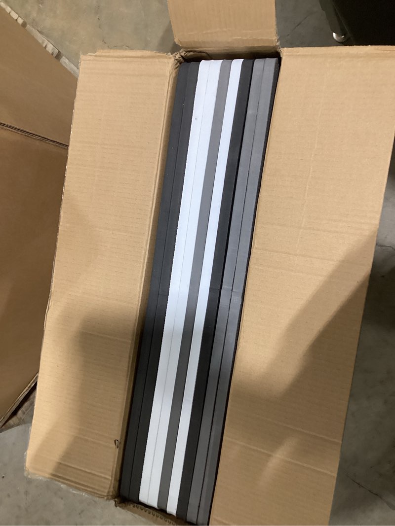 Condition photo showing As Is for 36Pcs Baby Play Mat for Floor, Foam Floor Tiles for Kids with Interlocking, Squares Foam Puzzle Carpet for Playroom,Crawling Rug for Babies 6-12 Months,Toddlers,11.8*11.8*0.6In Each,Grey White Black Gray-White-Black 36 PCS