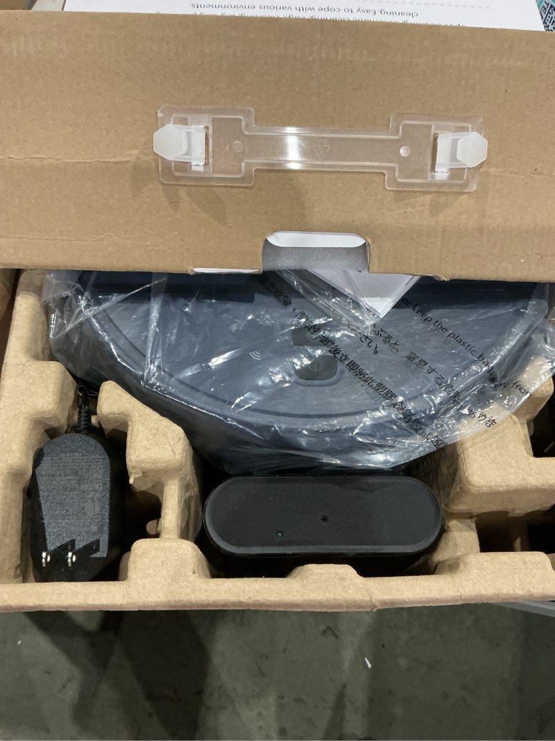 Condition photo showing As Is for robot vacuum and mop combo, 2 in 1 robot vacuum cleaner with wifi/app, smart robotic vacuums with strong suction, schedule, self-charging, slim, quiet, ideal for hard floor, pet hair, low pile carpet