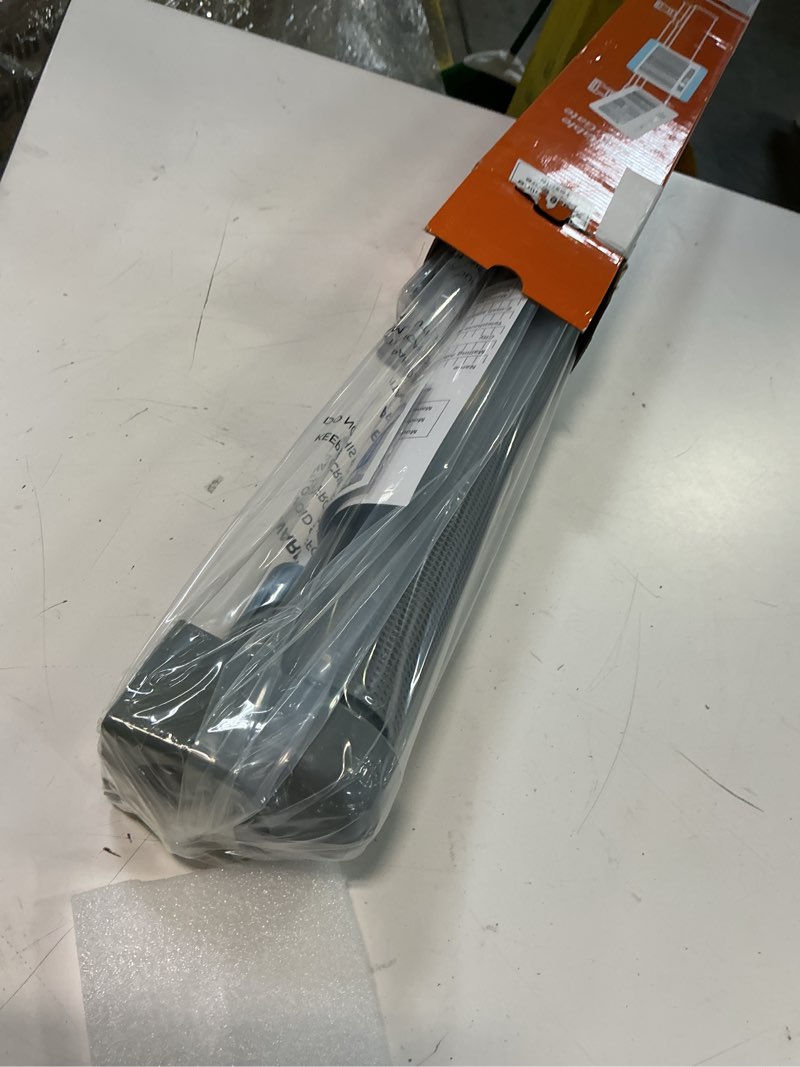 Condition photo showing Good Condition for Retractable Baby Gate for Stairs & Doorways, 55" Wide x 33.6" Tall Easy Installation Mesh Dog Gate for Indoor & Outdoor Use,Pet and Dog Safety Gate for Hallways(Grey) Gray 33.6" Tall x 55" Wide