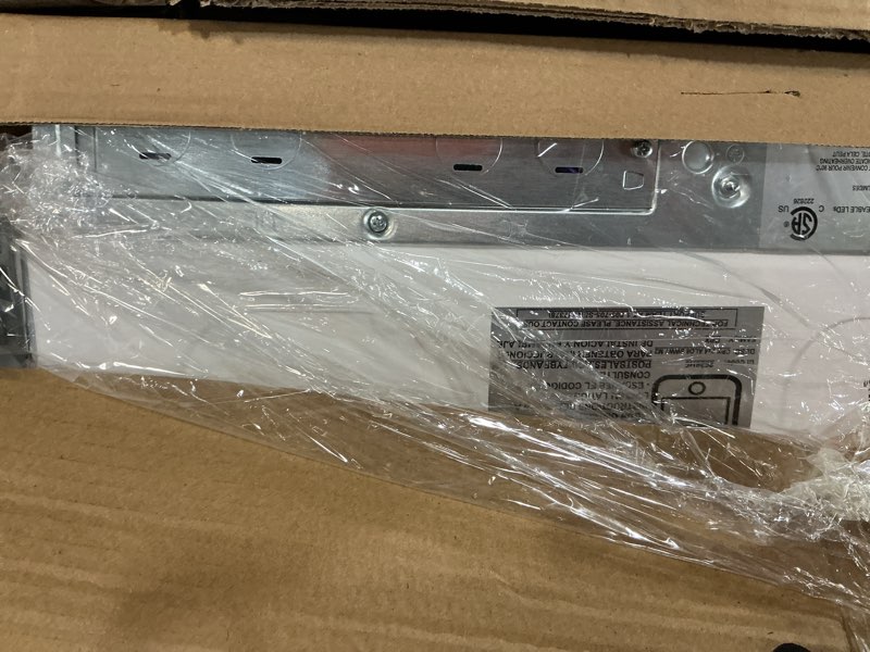 Condition photo showing Good Condition for lithonia lighting cpx 2x4 led flat panel light, 2 ft. x 4 ft. led light panel, ceiling lighting fixture, 4000/5000/6000 adjustable lumens, 3500k/4000k/5000k cct, smooth satin lens, white (2-pack) 3500k | 4000k | 5000k 2 ft. x 4 ft. (2-pack) 3500k-5000k lumens switchable lumens