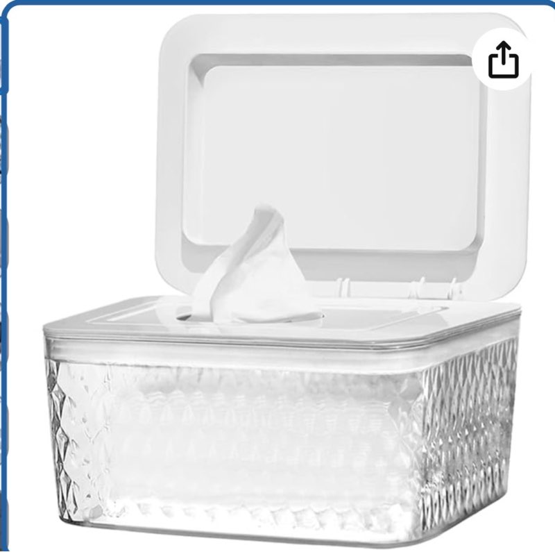Wipes Dispenser Seal-Designed Wipe Dispenser Holder Wipes Case Box for Bathroom Keep Wipes Fresh, Dust-Proof & Non-Slip