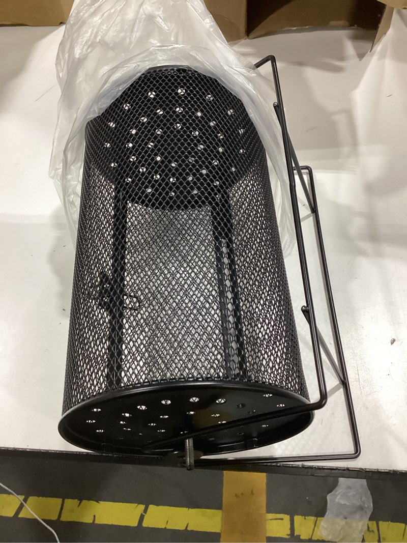 Condition photo showing Good Condition for teenyyou raffle drum holds 1000 tickets, metal ticket wheel spinner with stand, raffle tickets cage for games events, parties, school drawings(integrated rotary, black, 9.06" x 5.51", medium) integrated rotary black 9.06" x 5.51", medium