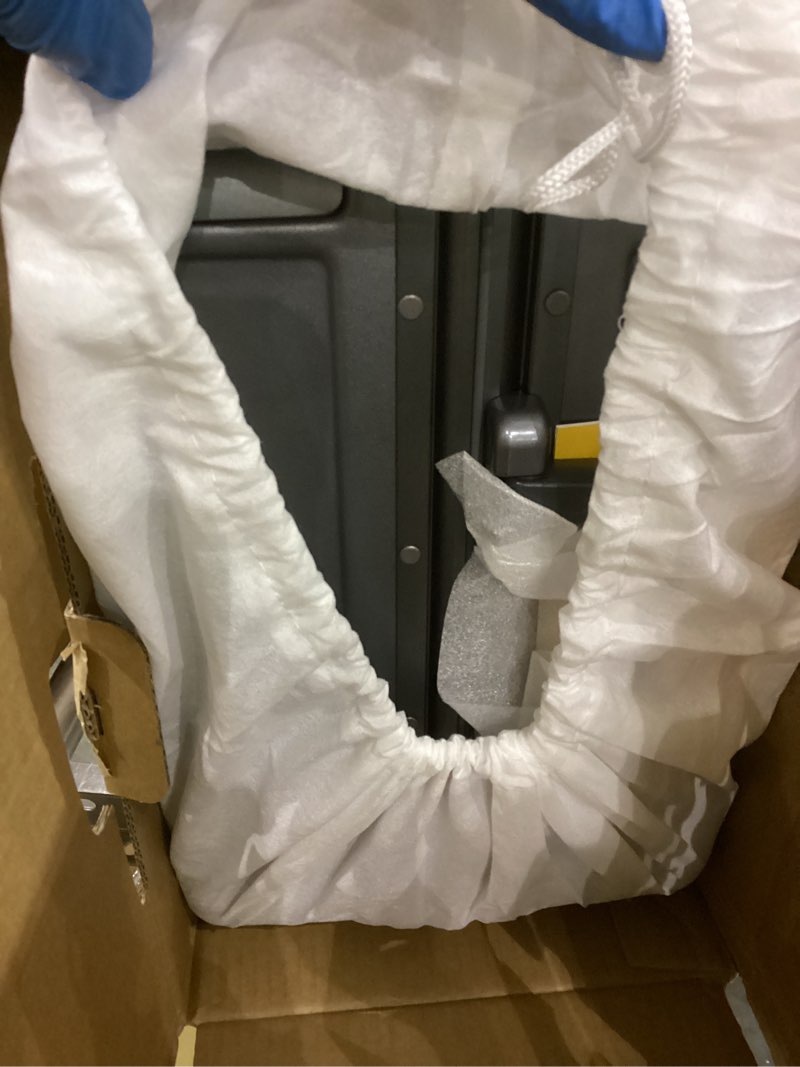 Condition photo showing As Is for LEVEL8 Zipperless Carry On Luggage Airline Approved with Aluminum Frame, Lightweight Hard Shell Suitcase with Spinner Wheels, Metal Checked Luggage with Double Tsa Locks, 20 Inch, Grey