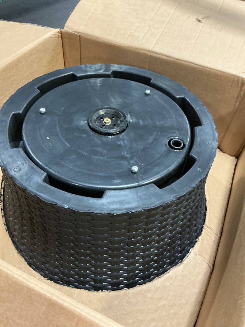 Condition photo showing Good Condition for Keter Pacific Cool Bar Outdoor Patio Furniture and Hot Tub Side Table with 7.5 Gallon Beer and Wine Cooler, Dark Grey