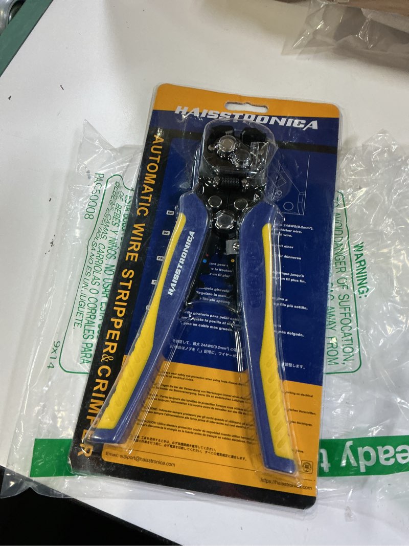 Condition photo showing New/Like New for haisstronica wire stripper and crimping tool,awg 24-10 automatic stripper tool with awg 22-10 ratchet wire crimper for heat shrink connectors hs-8327