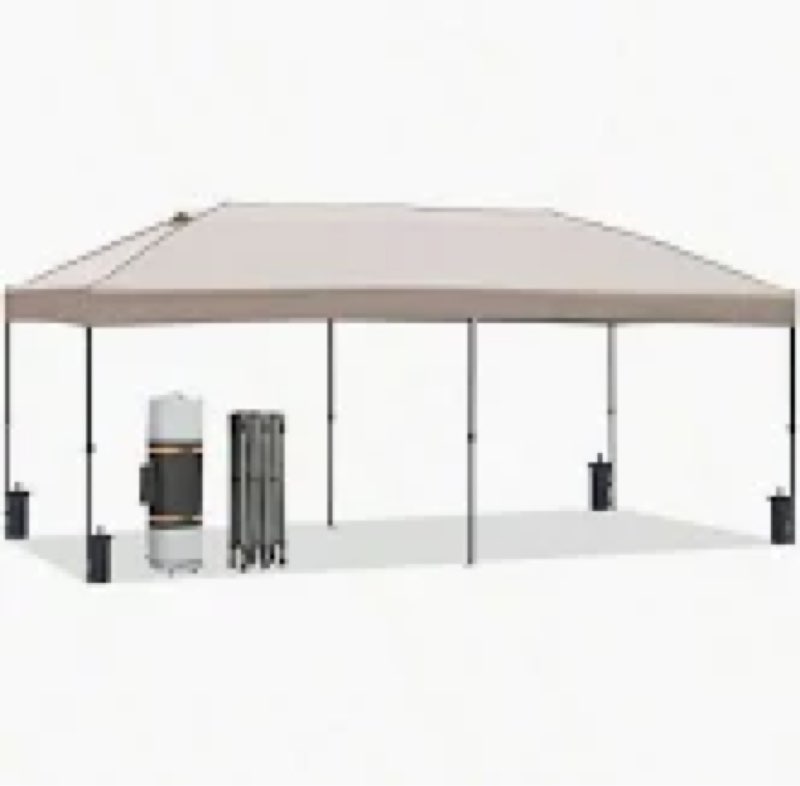 10x20 pop up canopy with sidewalls, outdoor canopy tent heavy duty for backyard, wedding party tent for parties with wheeled bag