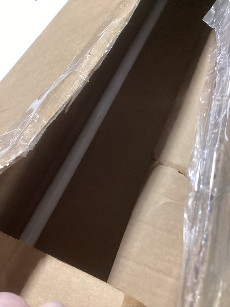 Condition photo showing Good Condition for tension rods room divider, premium adjustable curtain tension rod, 53-100 inch large curtain rod, no drilling tension pole for kitchen, bathroom, cupboard, wardrobe, window, bookshelf diy project 1pcs white 53-100 in - 1 pcs