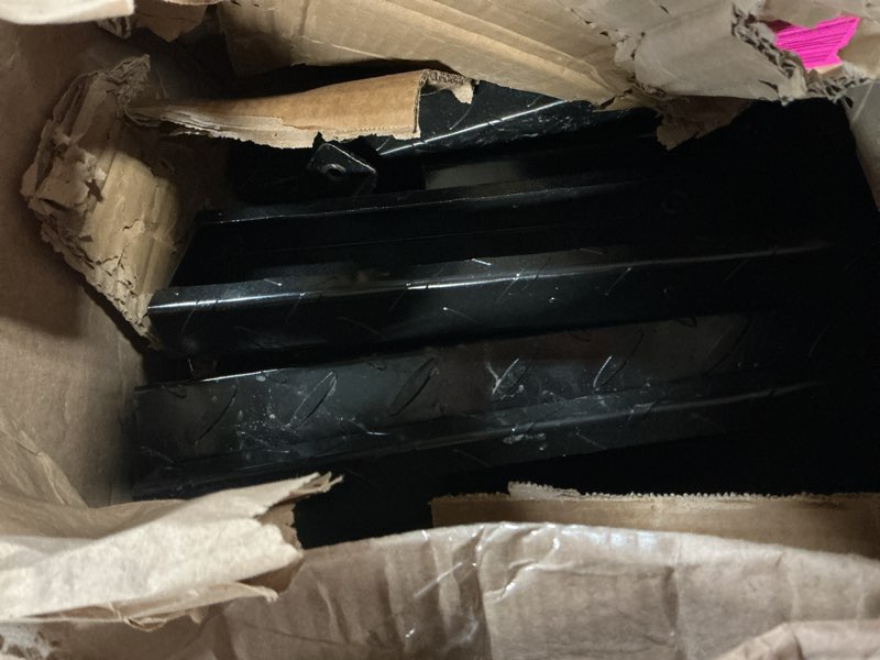Condition photo showing As Is for beamnova 6-rung window well egress ladder, 3.15 inches wide rung, 7.9 inches from wall, 15.7 inches 