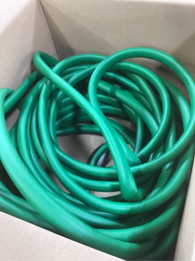 Condition photo showing Good Condition for flexzilla colors garden hose 5/8 in. x 75 ft., lightweight all-weather water hose, durable and flexible, leak-free connections, forest green standard grip 75ft forest green