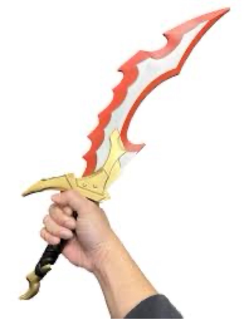 696 Once and Desires Solo Leveling Jinwoo Foam Dagger Cosplay Prop, Polyurethane Material, 16+ Age, 