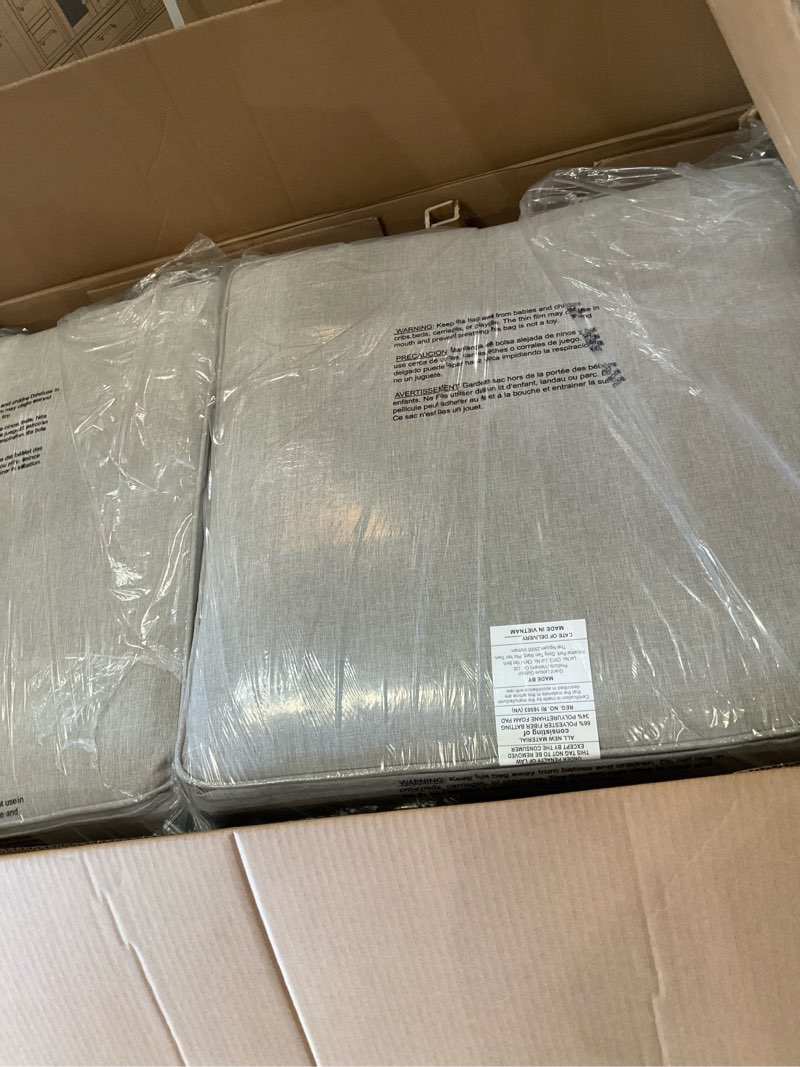 Condition photo showing As Is for allen + roth thomas lake set of 2 gray steel frame conversation chair 