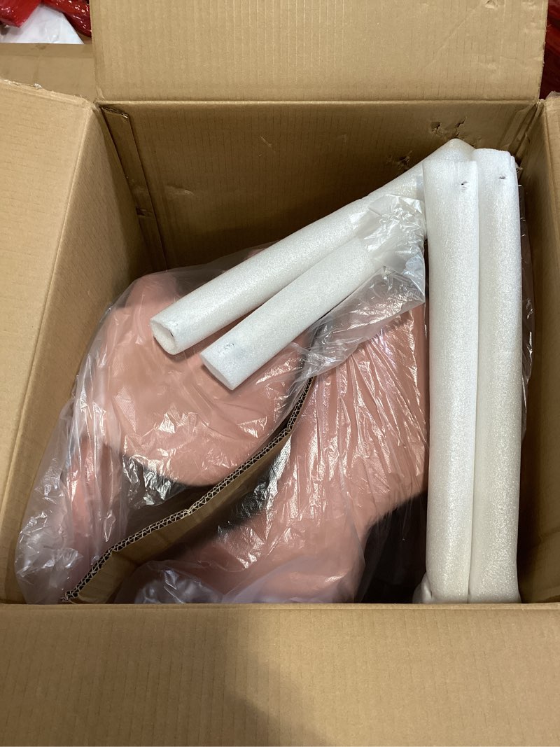Condition photo showing As Is for vecelo velvet dining chairs set of 2, modern upholstered kitchen chairs with cushion, padded backrest and metal legs, pink pink set of 2