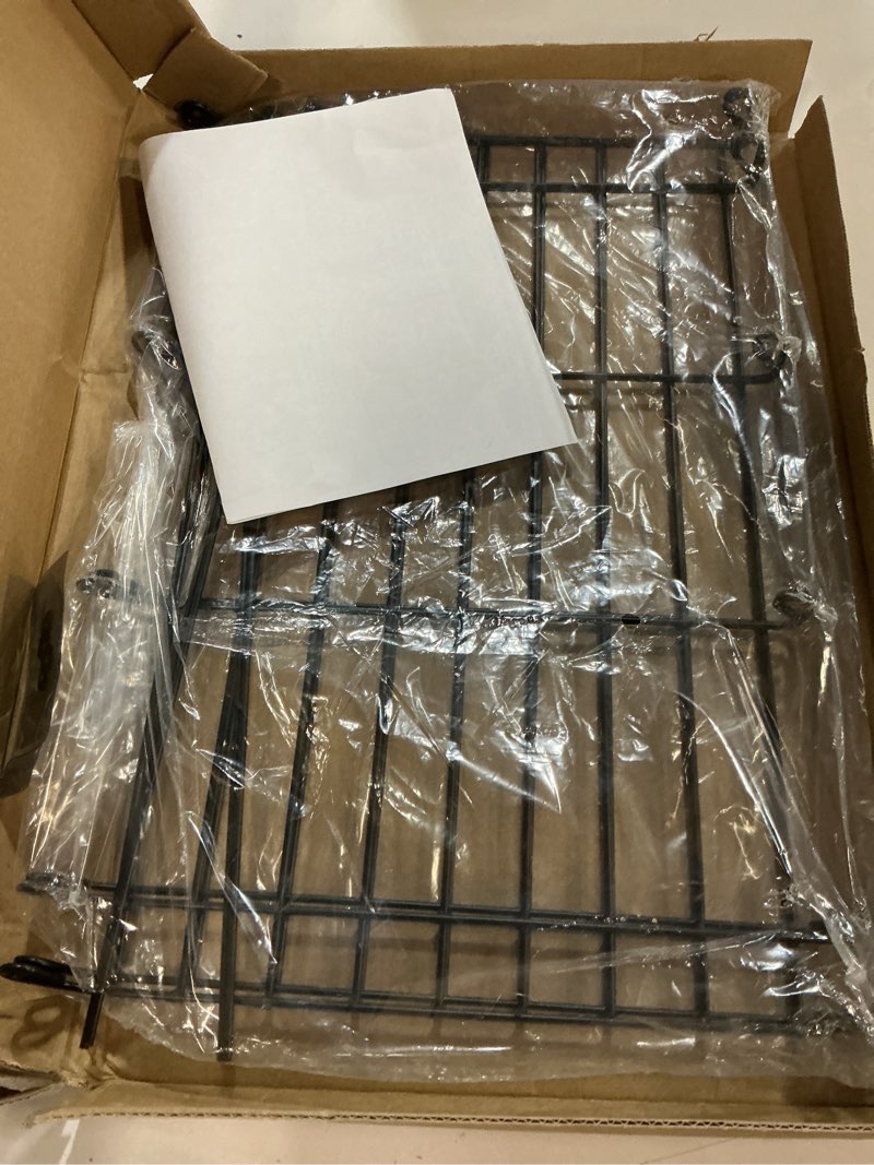 Condition photo showing Good Condition for dog crate divider panel,include 2 metal panels,4 connecting rods and 4 spacers,adjustable metal pet kennel divider,16.9''h,adjustable width 11.8"-20.86",fit for most dog crate (crate not included) 11.81x16.92 in