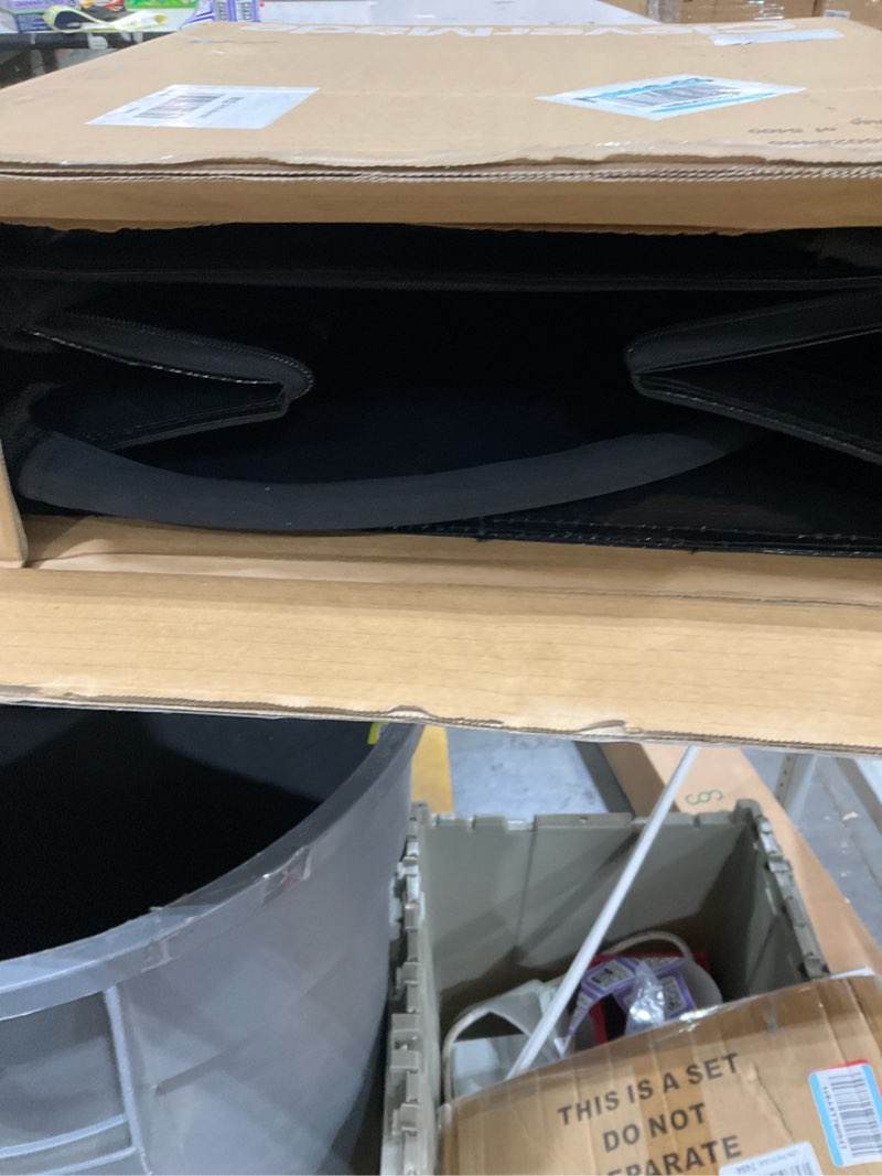 Condition photo showing As Is for CleverMade Large Laundry Basket Hamper Bag, 90l Portable Collapsible Cart with Wheels, Heavy Duty Storage Organizer for Clothes & Groceries, Rolling Utility Tote with 75 lb Capacity, Foldable, Onyx