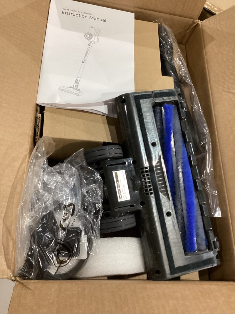 Condition photo showing As Is for Cordless Vacuum Cleaner with Self-Standing, LED Screen Stick Vacuum Cleaners for Home, Lightweight Powerful Suction Vacuum, 6-in-1 Rechargeable Vacuum for Carpets, Pet Hair, Hardwood Floors Black