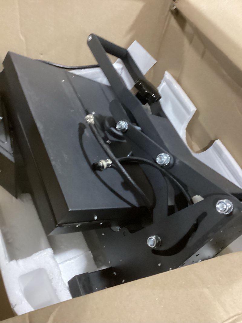 Condition photo showing As Is for vevor heat press, 15 x 15 inch heat press machine for t-shirts, fast and even heating, easy to use, high pressure for digital industrial-quality sublimation printer for transfer vinyl, t-shirt, black 15x15-black