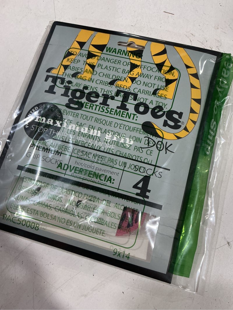 Condition photo showing New/Like New for DOK TigerToes Premium Non-Slip Dog Socks for Hardwood Floors - Extra-Thick Grip That Works Even When Twisted - Prevents Licking, Slipping, and Great for Dog Paw Protection (Sassy Pink, Small) Sassy Pink Small