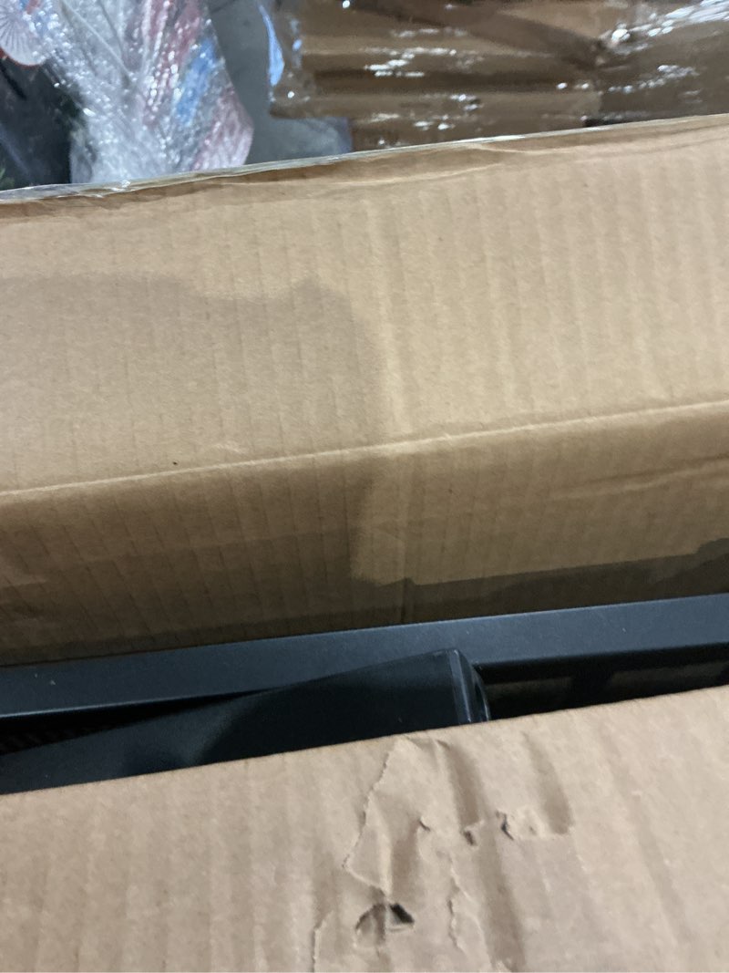 Condition photo showing As Is for babelio baby gate for stairs, kitchen & doorways, no bottom bar| one-handed operation| auto-close| hardware mount (drill needed) safety dog/pet gate (black - b17, 26-43" w, 28" h)