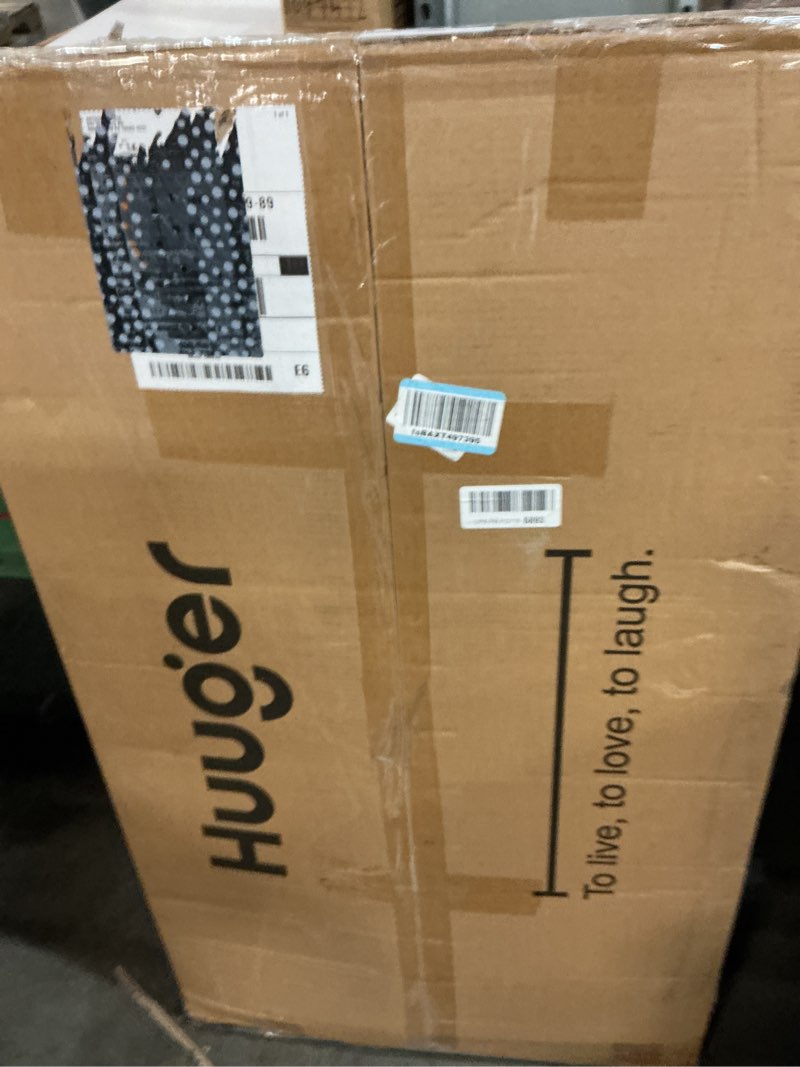 Condition photo showing New/Like New for huuger modern simple office desk, 63 inch, gaming & writing desk with storage, large legroom, metal frame, black black 63inch