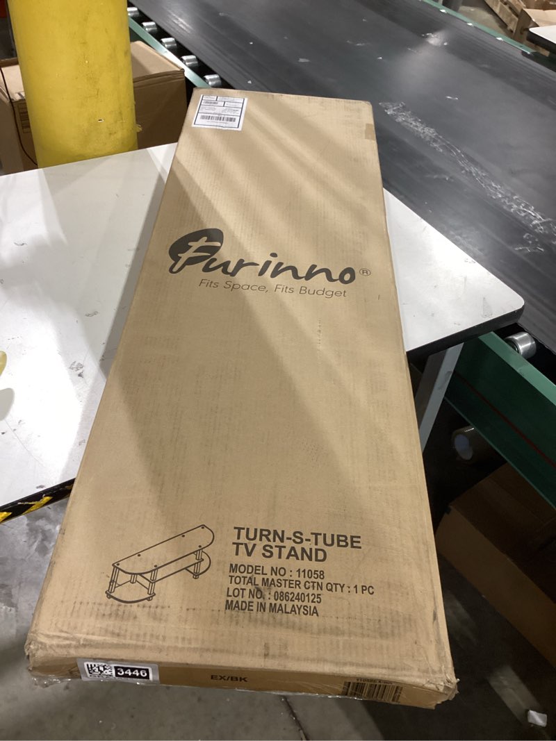 Condition photo showing New/Like New for Furinno Turn-S-Tube Wide TV Entertainment Center, Espresso/Black