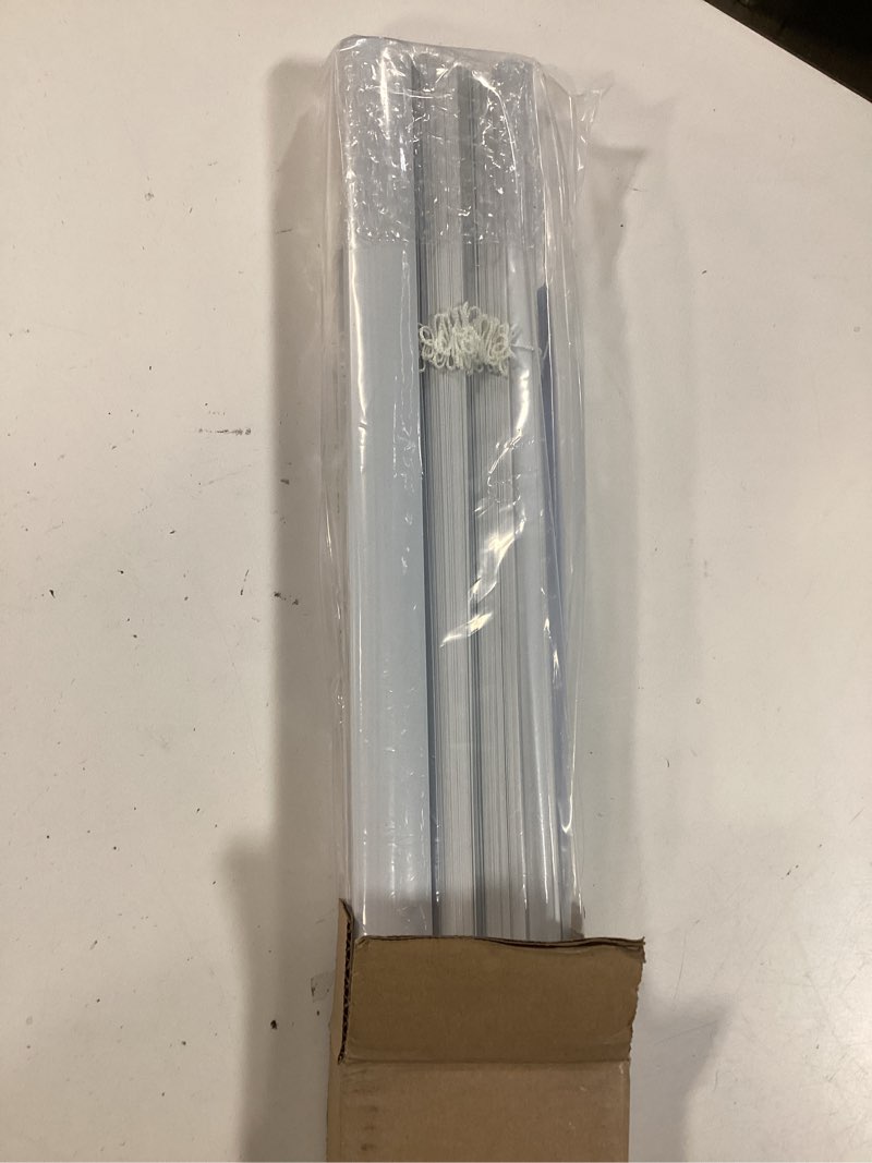 Condition photo showing Good Condition for LazBlinds Cordless White 1" Room Darkening Vinyl Mini Blinds, 25" W X 64" H Horizontal Window Blinds for Home, Cordless Shades for Indoor Windows White 25"W X 64"H