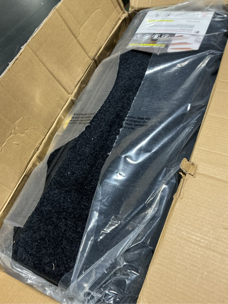 Condition photo showing Good Condition for spurtar bullnose carpet stair treads for wooden steps indoor, set of 14, 30\" x 9.25\" x 1.57\" runner for stairs non-slip staircase step mats, dark