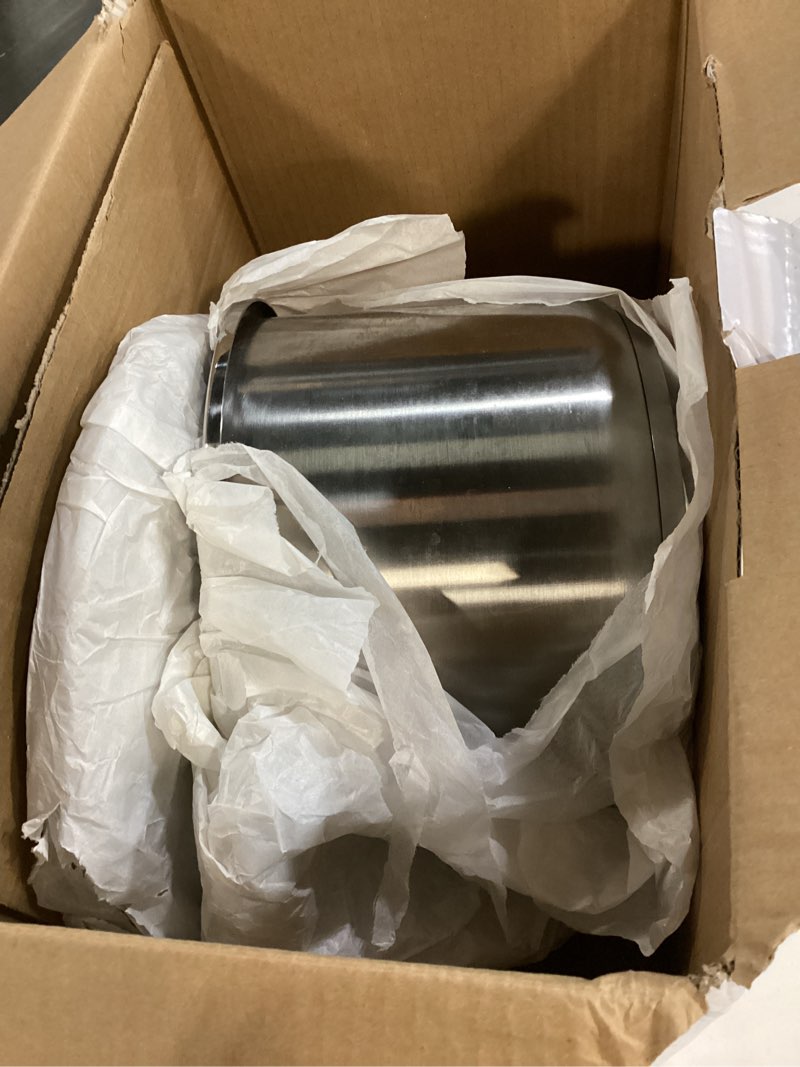 Condition photo showing As Is for T-fal Clipso Stainless Steel Pressure Cooker, 6.3 Quart, Recipe Book, Steam Basket, Easy-Open Lid, Secure Locking System, Adjustable Pressure Valve, Induction Cookware, Pots and Pans, Kitchen, Silver