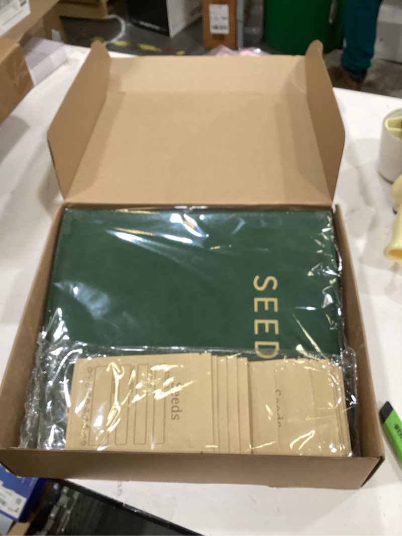 Condition photo showing New/Like New for Seed Storage Organizer Binder-Garden Seed Packet Organizer with 50 Pack Seed Packet Sleeves that Stores 200 Seed Envelopes-100 Resealable Seed Saving Envelopes for Seed Storage, Seed Saver