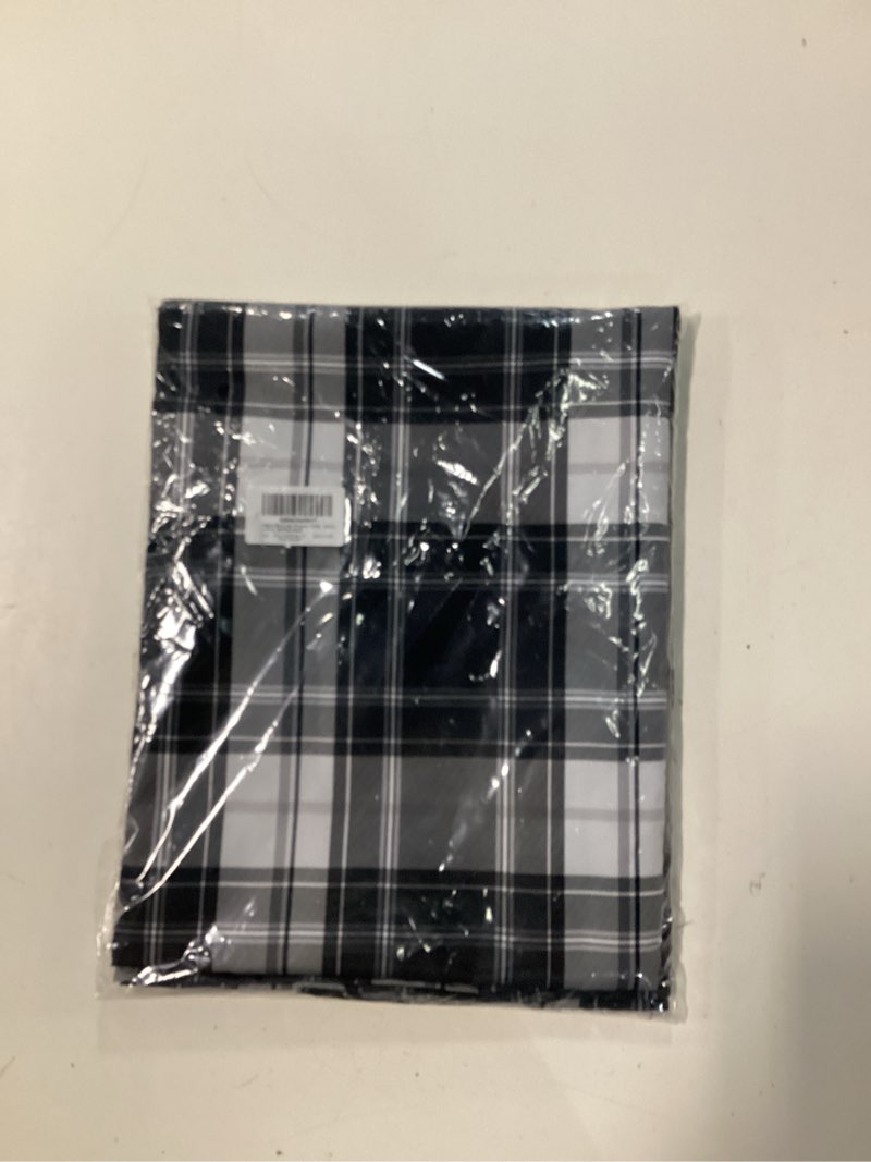 Condition photo showing New/Like New for hiasan 60 x 120 inch checkered tablecloth rectangle - stain resistant, spillproof and washable gingham table cloth for outdoor picnic, kitchen and holiday dinner, black and white 120" x 60" (rectangular) black and white