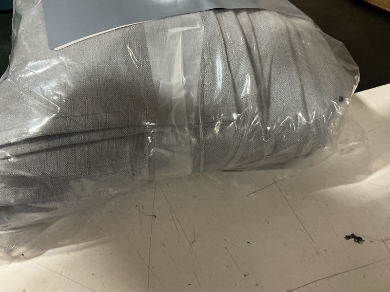 Condition photo showing Good Condition for river dream no hook slub textured shower curtain with snap-in peva liner set - 71" x 74"(72"), hotel style with see through top window, machine washable & water repellent, gray, 71x74 grey 71"w x 74"l (pack of 1)